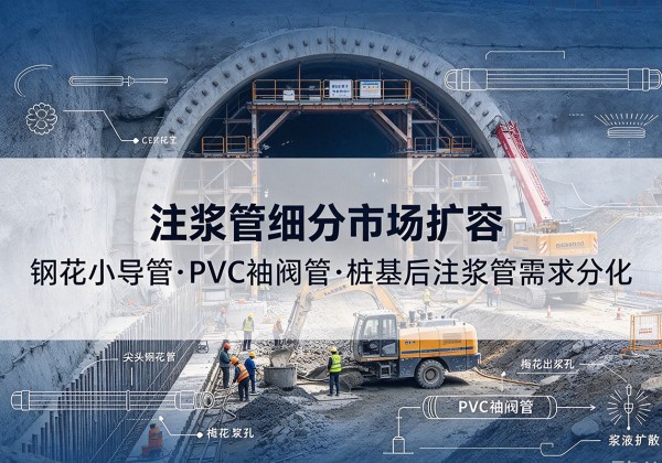 乐山注浆管细分市场扩容，隧道钢花小导管、PVC 袖阀管、桩基后注浆管需求分化